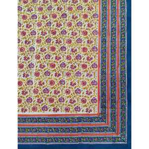 King Size 100% Cotton Hand Block Printed Double Bedsheet Pillow Covers Eco-Friendly Floral <b>Comforter</b> <b>Set</b> for Home 3pcs <b>Set</b> - Product Image 2