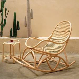 Top rated rattan recliner seating for lounge living room natural rocking <b>chair</b> <b>glider</b> <b>chairs</b> - Product Image 5