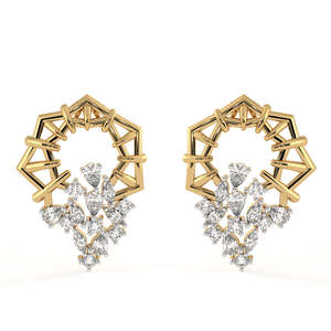 NOVAMART Fine Premium 925 <b>Sterling</b> <b>Silver</b> <b>Stud</b> Earrings for Women & Girls Trendy Diamond Water Drop Geometric Design Parties Who - Product Image 1