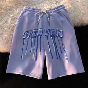 กางเกงขาสั้นผ้าฝ้ายลำลองสำหรับผู้หญิงคุณภาพสูงแห้งเร็วมีเชือกผูกแบบปิดหลวมพิมพ์ลายราคาถูกสำหรับผู้ใหญ่ - Product Image 3