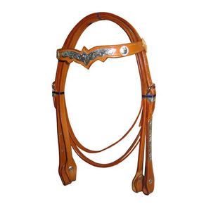 Premium Adjustable Western Leather Headstall Durable PVC Horse <b>Bridle</b> for Riding Training and Show Custom Logo - Product Image 1