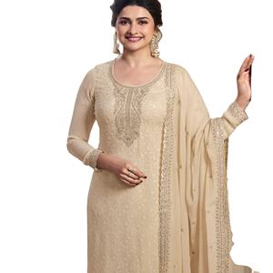 Conjunto Kurti de Última Moda con Bordado Intenso, Fab Zone, para Damas y Niñas, Sari Tradicional Indio de Organza, Bordado para Fiestas y Festivales - Product Image 1