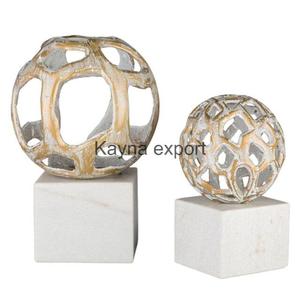 Escultura de Metal dorado de lujo moderno, escultura de decoración de Arte de Metal de mesa de aluminio con Base de mármol, escultura de diseño único Vintage - Product Image 6