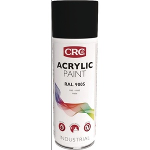 Acrylic <b>Paint</b> Deep Black Matt RAL 9005 400 Ml Spray Can by CRC - Product Image 1
