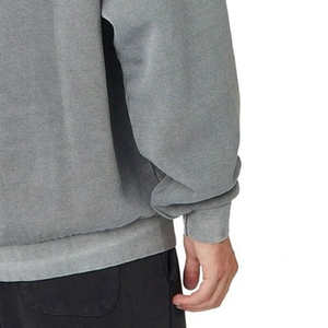 เสื้อฮู้ดสวมหัวทรงโอเวอร์ไซส์สำหรับผู้ชายผ้าปะติดเสื้อสไตล์ฮิปฮอปบ็อกซี่ไซส์ใหญ่พิเศษ - Product Image 5