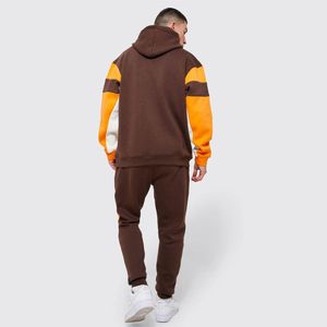 Nouveau modèle de survêtement en polaire à capuche pour hommes, coupe régulière, motif solide, vêtements de sport respirants, quantité en vrac - Product Image 2