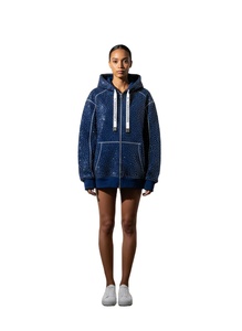 Conjunto de Sudadera con Capucha y Pantalones de Chándal para Hombre, con Pedrería, 500 g/m² de Gramaje Pesado, Lavado Ácido Personalizado, Estilo Oversize Streetwear, Fabricante OEM - Product Image 1