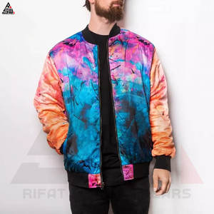 Chaqueta de bombardero para hombre con sublimación frontal de invierno con logotipo personalizado, tela de lona a prueba de viento de alta calidad, precio al por mayor - Product Image 5