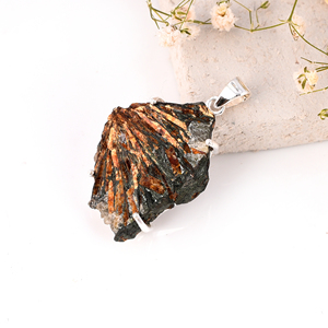 Piedra preciosa de astrofilita natural, colgante de plata de ley 925, ajuste de bisel, elegante, clásico, regalo de boda a la moda para fiestas - Product Image 5