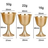 Plaqué or Triphasé Lune Pentagramme Laiton Calice Gobelet Décor Médiéval Gothique Église Communion Coupe Astrologie Église Gothique
