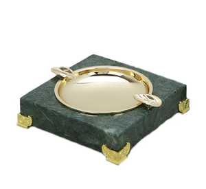 Cendrier en marbre fabriqué à la main pour la décoration intérieure avec option de logo personnalisé Nouveau style de designer idéal pour les cadeaux de bureau d'intérieur de luxe - Product Image 4