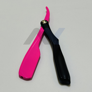 Maquinilla de Afeitar de Estilo Pinch de Marca Privada, Color Rosa, Mango de Plástico Antideslizante, Cuchilla de Afeitar Plegable de Acero Inoxidable - Product Image 4