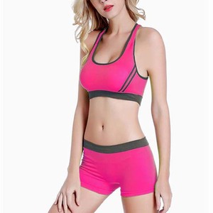 Hot Selling Women <b>Top</b> Clothing Activewear Gym Fitness Sets Sports Bra Suit 2 Piece Yoga Shorts Sets Spandex/Polyester - Product Image 2