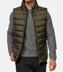 Chaleco de Trabajo para Hombre Talla Grande, Impermeable, Transpirable, Ecológico, de Lona de Algodón, con Mangas Acolchadas y Múltiples Bolsillos, Chaqueta de Abrigo - Product Image 1