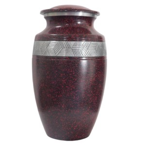 Urnas De Cremación De Aluminio Para Adultos Con Diseño De Estrella Grabado Banda Peltre Y Color Verde Acabado Esmaltado. - Product Image 5