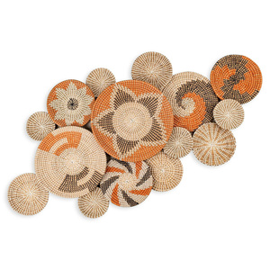 Straw seagrass <b>wall</b> <b>decor</b> natural fiber hanging baskets <b>for</b> home <b>decoration</b> different designs - Product Image 2