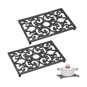 แผ่นรองจานเหล็กหล่อที่มีน้ำหนักเบาใช้งานได้จริงแผ่นรองสำหรับตกแต่งต้นไม้ในร่ม/กลางแจ้งแผ่นรองที่สะดวกสบายสำหรับห้องครัวบ้าน - Product Image 3