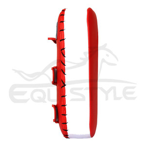 Customized Muay Thai Pads for <b>Men</b> and Women White Red Kicking Shield Boxing <b>Punching</b> Genuine Leather Padded Workout Focus Pad - Product Image 2