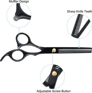 스테인레스 스틸 헤어 커팅 가위 전문 이발 트리밍 질감 혼합 이발사 가정용 - Product Image 4