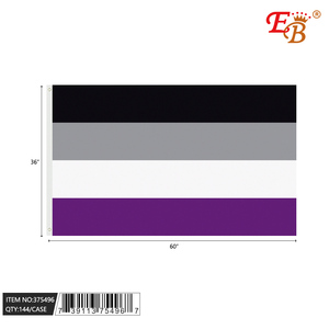 144 pz 3 ftx5ft arcobaleno grandi bandiere in Nylon raso in plastica di seta - Product Image 1
