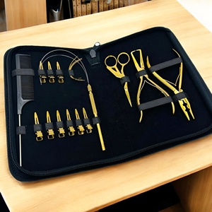 Kits inteligentes de extensiones de cabello con revestimiento de color dorado Mejor oferta de precio, logotipo personalizado aceptado, diseño sostenible - Product Image 1