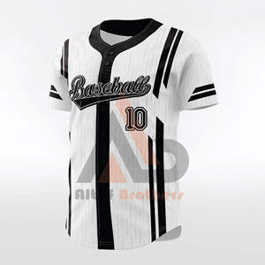 Maillots de baseball personnalisés 2026 à surpiqûres, respirants, séchage rapide, antibactériens, col en V, 220g, haute qualité, vente en gros, tailles adultes et grandes tailles - Product Image 1