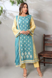 Algodón de primera calidad de 3 piezas Salwar Kameez bordado Casual sin arrugas que absorbe la humedad ropa de fiesta estilo indio pakistaní para - Product Image 2