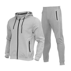 OEM personalizado de los hombres a prueba de viento Tech Fleece Jogging Suit Oversized Color Blocked Full Zip Hoodie Pants Set Sweatsuit Chándal - Product Image 1