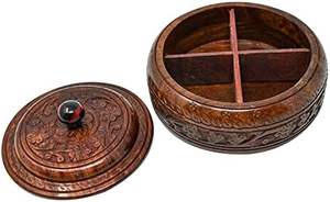 Caja de Especias de Madera, Rectangular, Plegable, Ecológica, de 8x8 Pulgadas, Organizador de Especias para la Encimera de la Cocina - Product Image 4