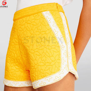 Femmes taille haute matelassé imprimé fleuri Shorts confortable décontracté respirant rembourré vêtements en gros tissu Style Sexy - Product Image 4
