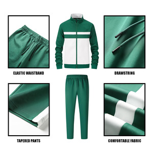 Men's Custom Streetwear Embroidery Sweatpants High Waist Jogger Sets Sweatpants Elastic Closure Casual OEM Service Tracksuits - Product Image 5