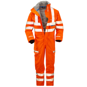 Pulsar Rail Orange Rail Spec Combinaison imperméable Orange Hi Vis Combinaison tempête Hi Visibility Winter Workwear Coverall - Product Image 1