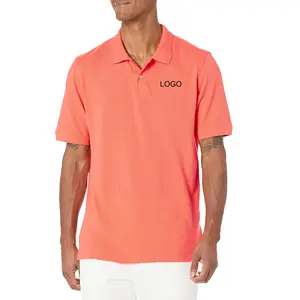 Großhandel Seidenbaumwolle Stickerei Logo Polo-Shirts hohe Qualität schlicht Golf Polo-T-Shirts individuelle Polo-Shirts