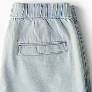 2025 Vintage verano estilo de la calle logotipo personalizado bordado holgado Bermudas Jeans pantalones cortos Denim lavado ecológico diseño Casual - Product Image 3