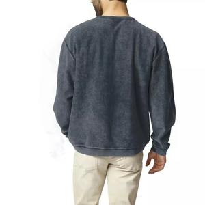 Jersey de cuello redondo personalizado de alta calidad 100 algodón Vintage ácido lavado pulóver sudadera - Product Image 6