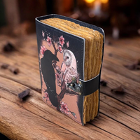 Diario de Cuero para Amantes de las Loras y las Búhos, 200 Páginas, Libro de Sombras Grimoire Vintage, Hecho a Mano, Regalo de Brujería para Mujeres