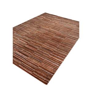 Alfombra Acar Tra-14447 Hecha a Mano con Lana y Viscosa, Diseño a Rayas Rojas y Naranjas para Decoración de Sala de Estar y Pasillo - Product Image 2