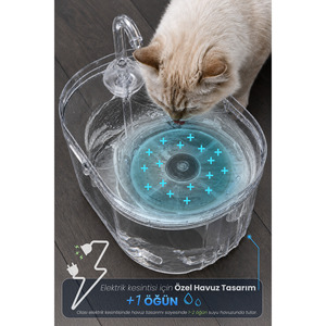Fontaine à eau automatique pour chat 2,3 L, ultra silencieuse, en plastique, avec filtre et connexion USB - Product Image 6