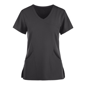 Conjuntos de uniforme con cuello en V, pantalones de enfermera, logotipo personalizado, tamaños, colores, diseño, Hospital Médico, venta al por mayor, conjunto de exfoliación de bajo precio a granel - Product Image 3