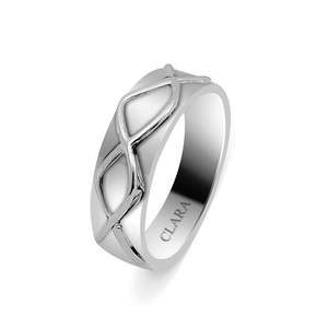 Anillo Doro Plateado, Moderno y Elegante, con Incrustaciones de Piedras Preciosas, Bañado en Rodio, Oro Blanco, para Niños, a la Moda, Ideal para Regalo - Product Image 1