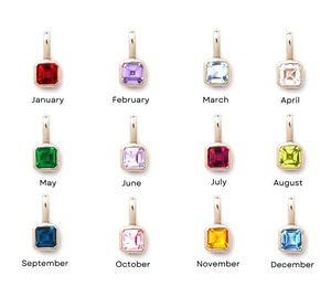 Aguamarina Esmeralda Corte 6mm Octágono Colgante Oro Vermeil Plata de ley con Rodio Chapado Piedra DE NACIMIENTO sólida Charm Collet - Product Image 5