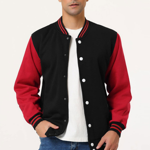 Nouvelles vestes universitaires de haute qualité pour hommes et couleur unie grande taille légère personnalisée CollegeBaseballjacket pour hommes - Product Image 2