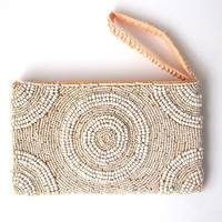 Nouvelle Pochette Ethnique Faite Main Élégante pour Femmes et Filles – Sac Fourre-tout Vintage de Luxe Artisanal Tendance pour l'Été avec Fermeture à Rabat – Sac à Main de Soirée