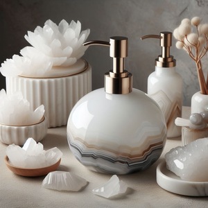 ชุดเครื่องจ่ายสบู่ในห้องน้ำทำจากเรซินหรูหรา - Product Image 4