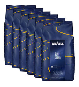 Café en Grano Lavazza Super Crema, Paquete a Granel de 1 kg - Mezcla Premium para Cafeterías y Restaurantes - Product Image 1