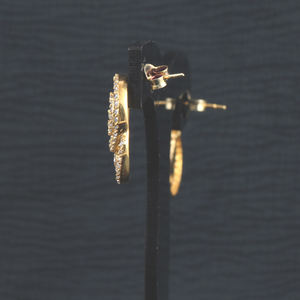 925 Silver Sea <b>Shell</b> Earrings White Zircon Yellow Gold Plating Charming Women's <b>Jewelry</b> for Daily Wear Bezel Setting Anniversary - Product Image 4