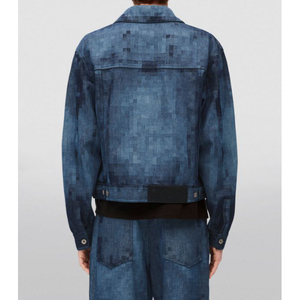 2023 nouvelle veste en toile pour hommes de haute qualité denim bleu lavé personnalisé avec des conceptions OEM tissu tissé de saison d'hiver - Product Image 3