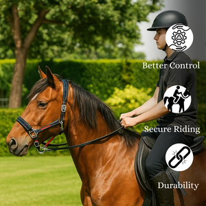 High Quality English Style Leather Rope <b>Halter</b> | Durable Horse Headcollar | Premium Equestrian Training Tack | OEM Supplier - Product Image 3