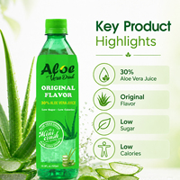 Offre Spéciale boisson à l'aloe vera aromatisée à l'usine chinoise contient de la pulpe d'aloe vera véritable 500ml boisson