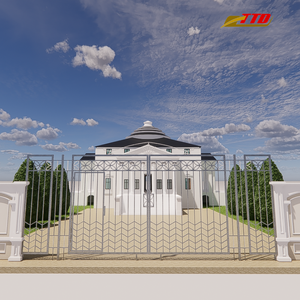 Porte principale en fer forgé avec portes de conception simple pour les maisons et le matériel de porte du fournisseur de confiance du Vietnam - Product Image 2